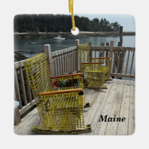 Beautiful Maine coast scene Ceramic Ornament