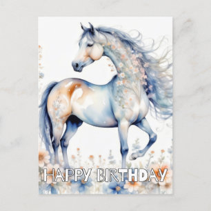 Beautiful Majestic Horse Illustration Postcard