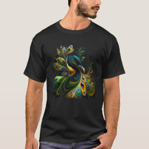 beautiful Majestic Peacock in the moonlight  1 T-Shirt
