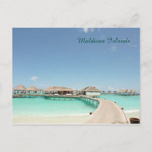 Beautiful Maldive Islands, Turquoise ocean Postcard