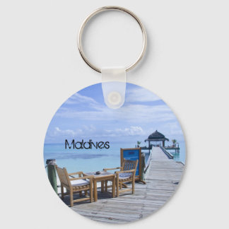 Beautiful Maldives Beach Keychain