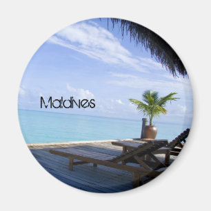 Beautiful Maldives Beach Magnet
