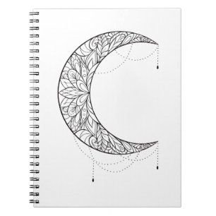 Beautiful Mandala Moon Design Pattern Notebook