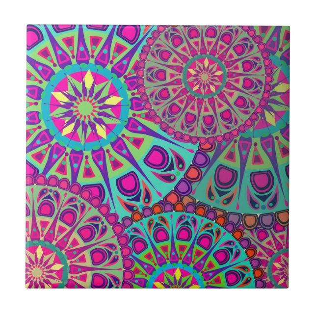 Beautiful mandala print tile (Front)