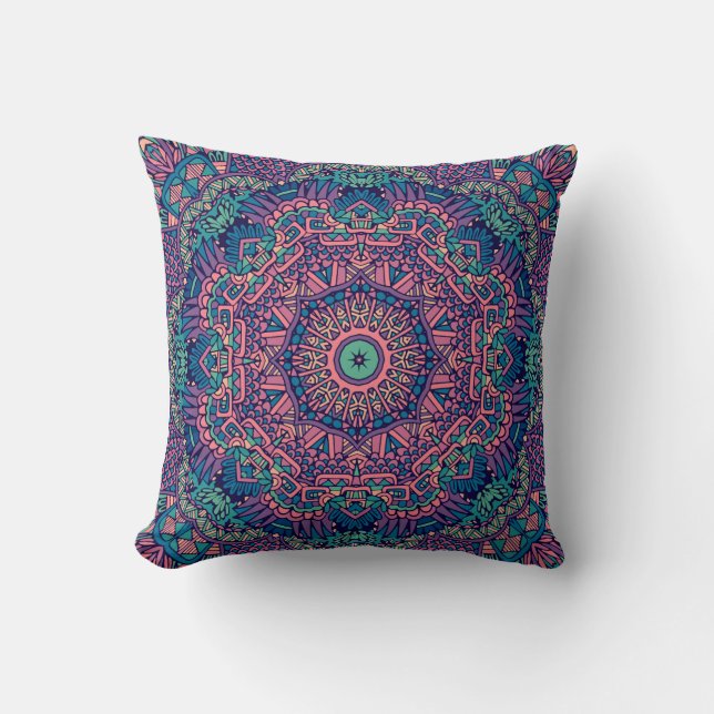 Beautiful Mandala  Throw Pillow (Front)