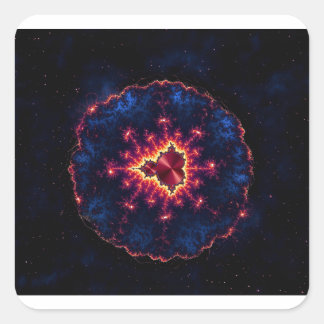 Beautiful Manipulated Mandelbrot Fractal Square Sticker