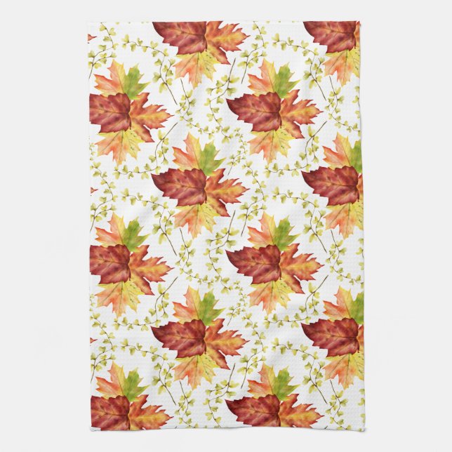 Beautiful Maple Leaf Kitchen Towel (Vertical)