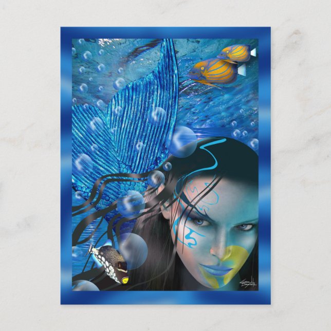 Beautiful Mara Mermaid Postcards (Front)