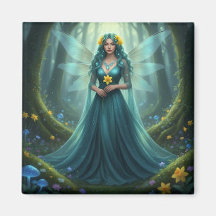 Beautiful March Aquamarine Fairy Magnet