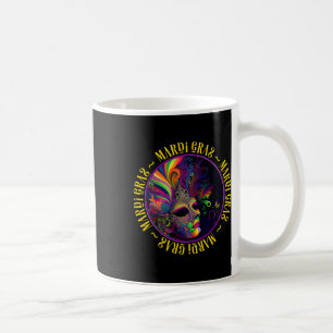 Beautiful Mardi Gras Abstract Woman In Mask Mardi  Coffee Mug