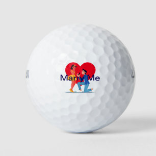 Beautiful Mariage Proposal Golf Balls