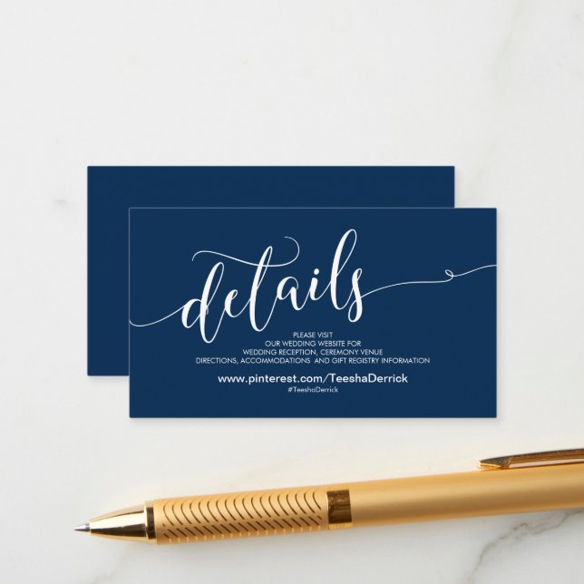 Beautiful Mariage Website Details Carte de boîtier (Devant/Arrière en situation)
