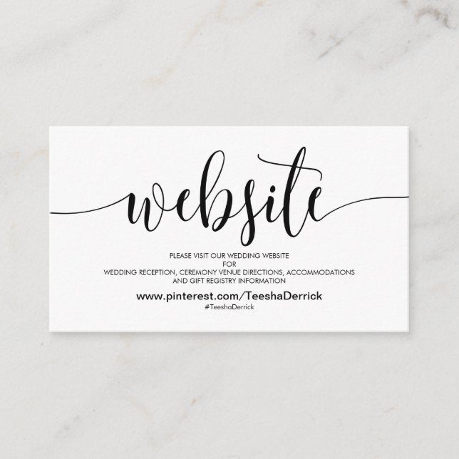 Beautiful Mariage Website Details Carte de boîtier (Devant)