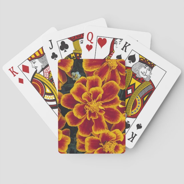 Beautiful Marigolds Deck of Playing Cards (Back)