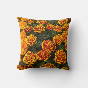 Beautiful Marigolds Throw Pillow