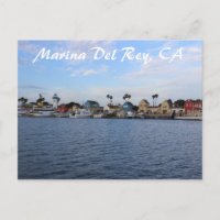 Beautiful Marina Del Rey Postcard!
