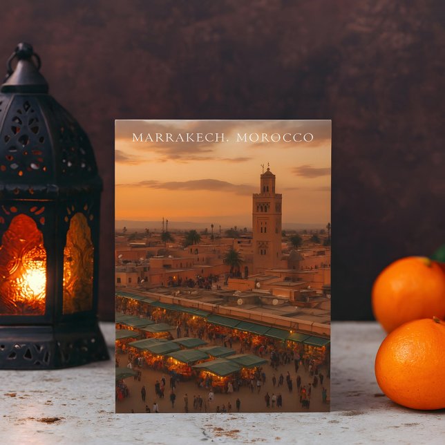 Beautiful Marrakech  Sunset View Koutoubia Souk Postcard (Creator Uploaded)