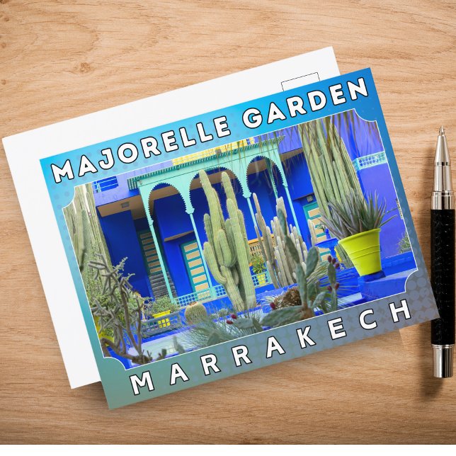 Beautiful Marrakesh Majorelle Garden Architecture  Postcard (Creator Uploaded)