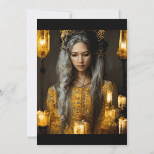 Beautiful mature woman in Tudor style dress Thank You Card