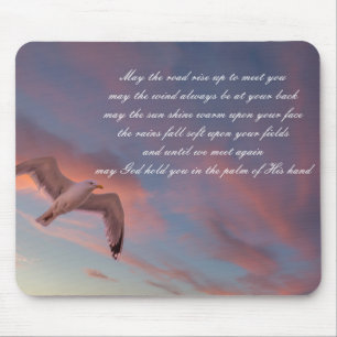 Beautiful "May the road rise up to meet you" poem Mouse Pad