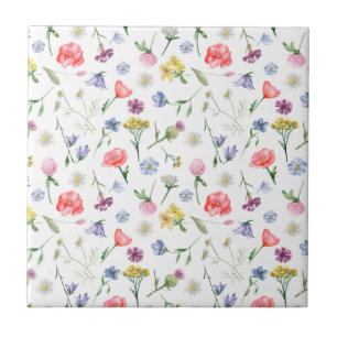 Beautiful Meadow Flowers Seamless Tile