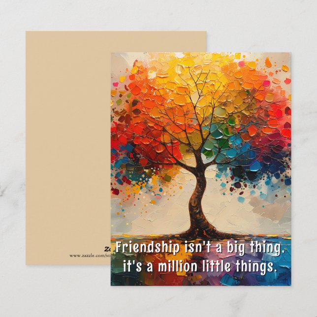 Beautiful & Meaningful Words about Friendship Card (Front/Back)