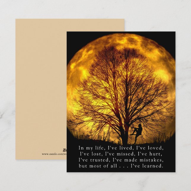 Beautiful & Meaningful Words about Life Card (Front/Back)