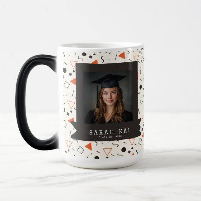 Beautiful Memphis Pattern Certified Teacher Magic Mug (Left)