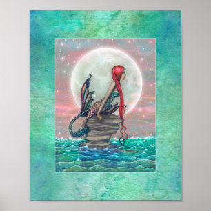 Beautiful Mermaid Fantasy Art by Molly Harrison Poster