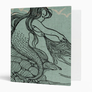 Beautiful Mermaid On The Sea Shore Binder