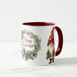 Beautiful Merry Christmas Gnome Mug