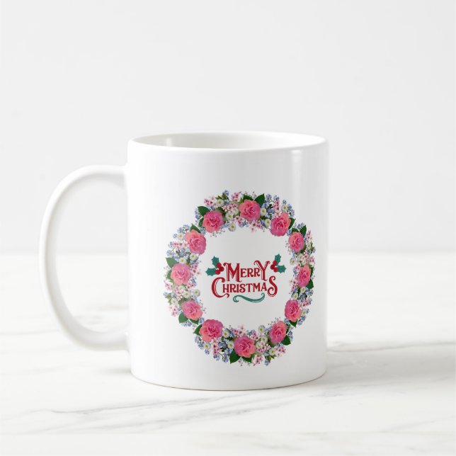 Beautiful merry Christmas mugs  (Left)