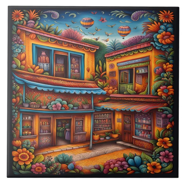 Beautiful Mexican Art Tile (Front)