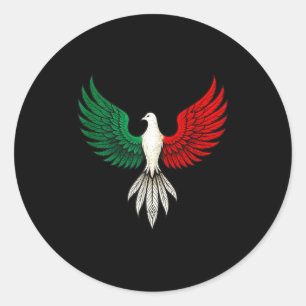 Beautiful Mexican Flag Dove Patriotic Peace Bird A Classic Round Sticker
