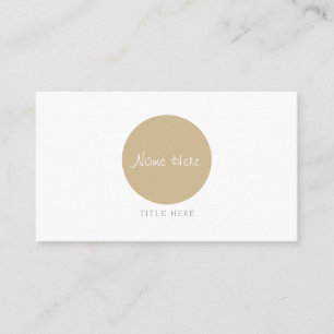 Beautiful Minimalist Brown Circle Business Cards