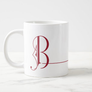 Beautiful Minimalist Elegant Monogram B Large Coffee Mug