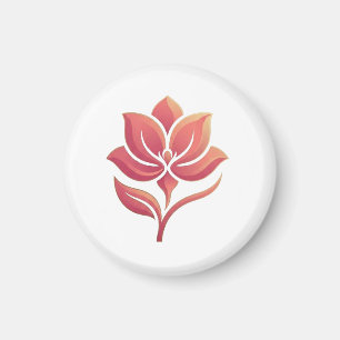 Beautiful Minimalist Lotus Flower Aesthetic T-Shir Magnet