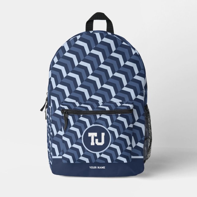 Beautiful Minimalist Modern Personalized Printed Backpack (Front)