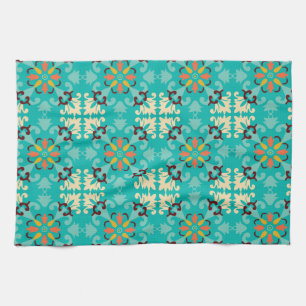💚💛 Beautiful mint and yellow Azulejos,   Kitchen Towel