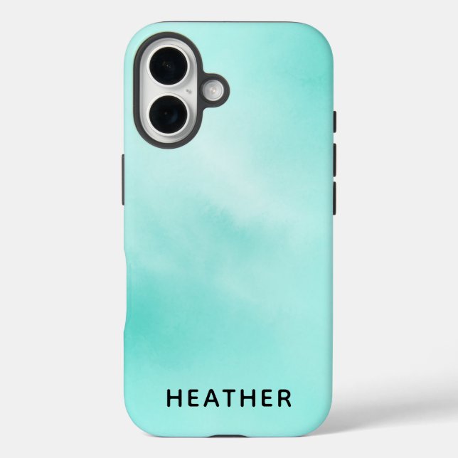Beautiful Mint Green Personalized  Case-Mate iPhone Case (Back)