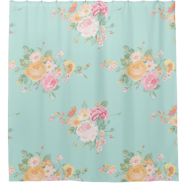 beautiful, mint,shabby chic, country chic, floral, (Front)