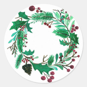 Beautiful mistletoe wreath Sticker
