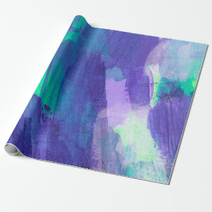 Beautiful mixed media painting. Trendy hand painte Wrapping Paper
