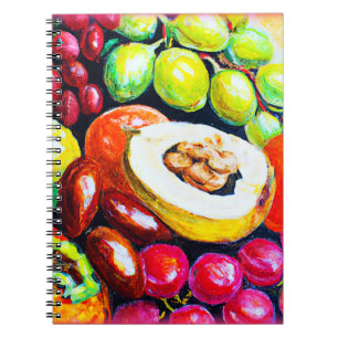 Beautiful Mixture of Grape Fruit Painting. Buy Now Notebook