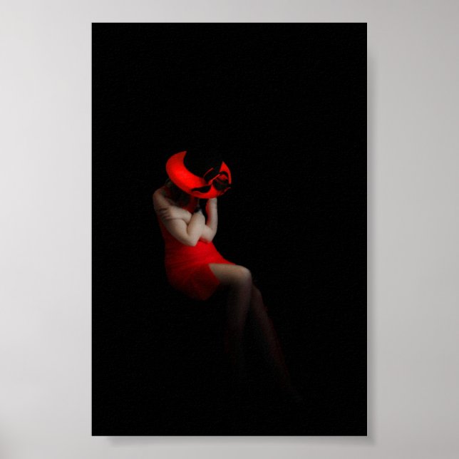BEAUTIFUL MODEL IN RED DRESS POSTER (Front)