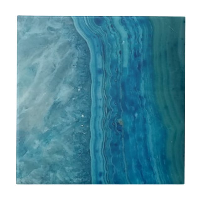 Beautiful Modern Blue Agate Tile (Front)