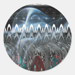 Beautiful Modern contemporary edgy Print vector  Classic Round Sticker