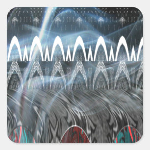 Beautiful Modern contemporary edgy Print vector Square Sticker