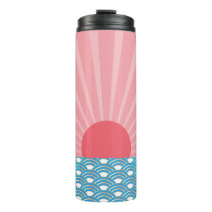 Beautiful modern design of new year sunrise thermal tumbler