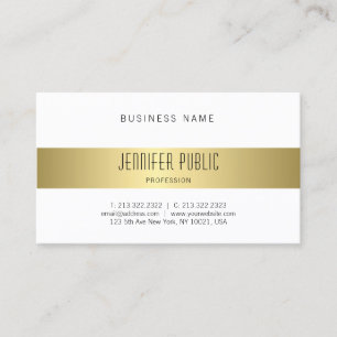 Beautiful Modern Gold Look Design Smart Plain Business Card